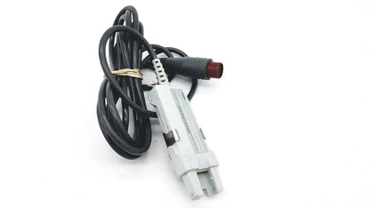 Black coiled cable with white connector and red multi-pin plug for edwards lifesciences om2 oximetry optical module cable adapter