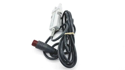 Black coiled edwards lifesciences om2 optical module cable with white connector housing and red-tipped plug