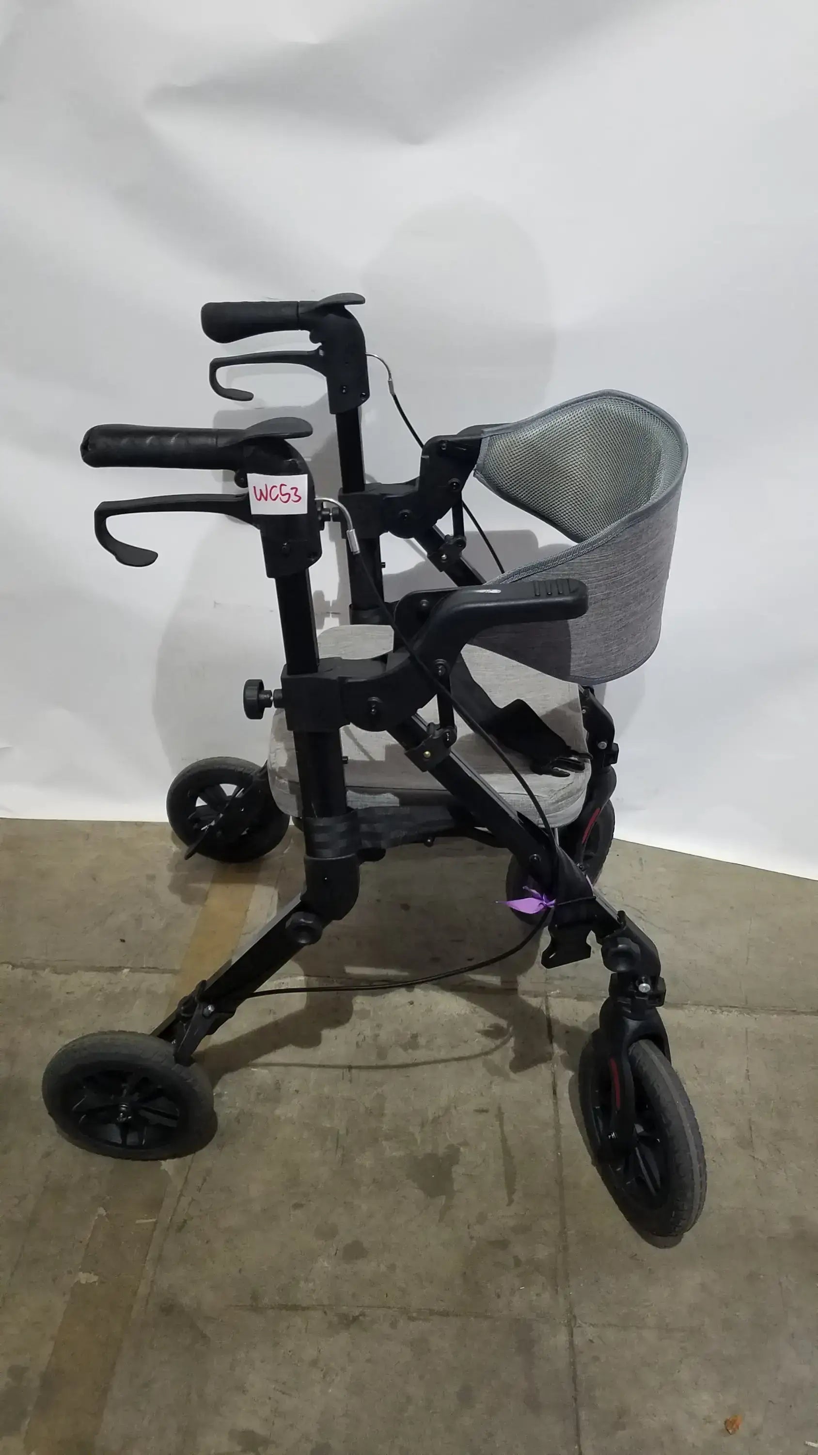 ELENKER 2-in-1 Folding Rollator Walker & Transport Chair - SILVER Mobility Seat