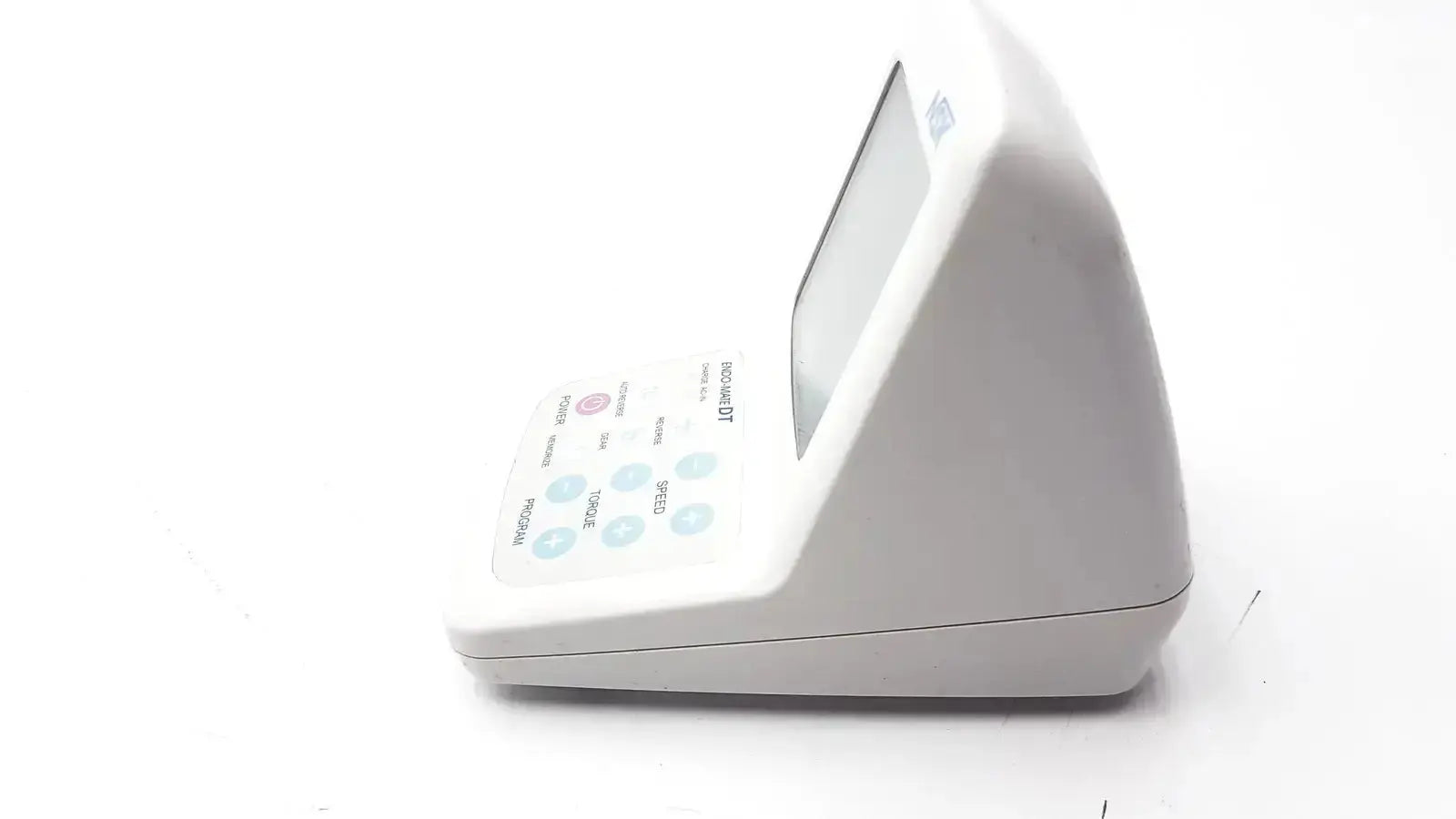 White plastic endodontic micromotor with small screen and labeled buttons for precise dental use in mate dt endodontic system