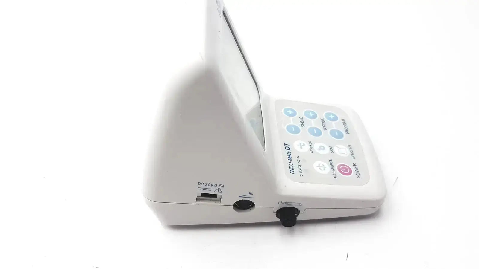 White plastic endodontic micromotor handpiece with digital control panel and function buttons used medical equipment for sale