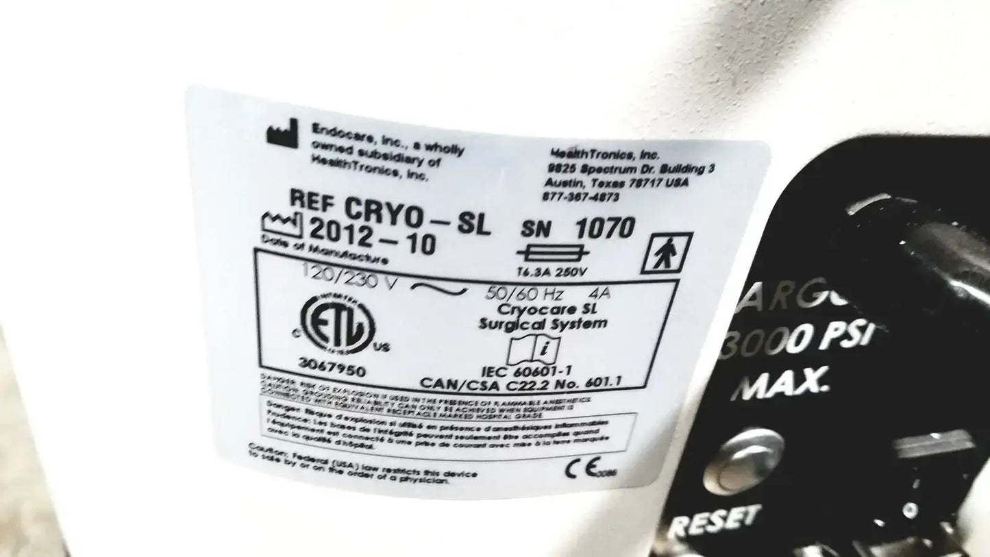 Endocare Cryocare CRYO-SL Surgical System - Cryotherapy
