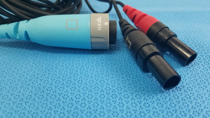 Ensite X EP d-ens-l/r-ddy-cbl light blue and gray medical-grade catheter connector cable with red and black connectors for reuse medical equipment