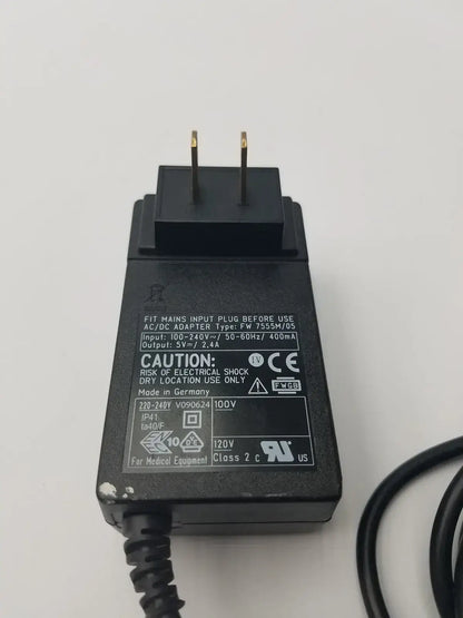 Enteralite Infinity Zevex AC-DC Adapter Charger 5V 2.4A - FW7555M - Power