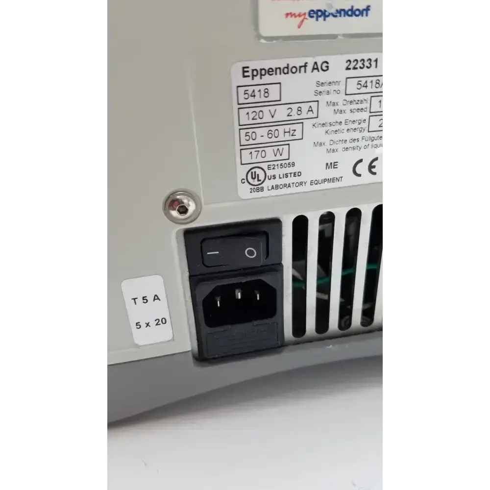 Eppendorf 5418 Microcentrifuge Centrifuge Laboratory