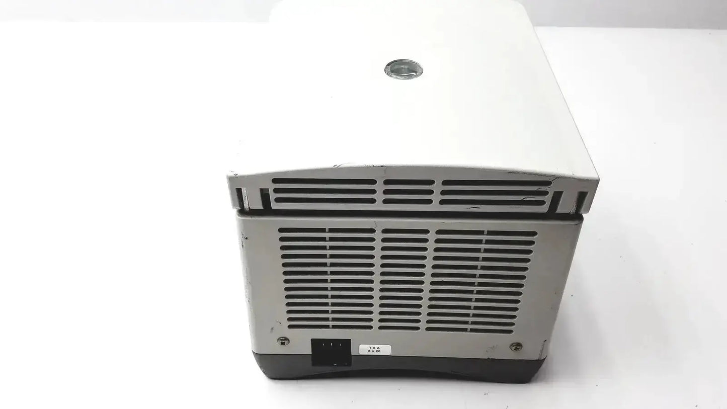 White and gray eppendorf 5424 centrifuge with circular port and vented sides for parts buy used medical equipment