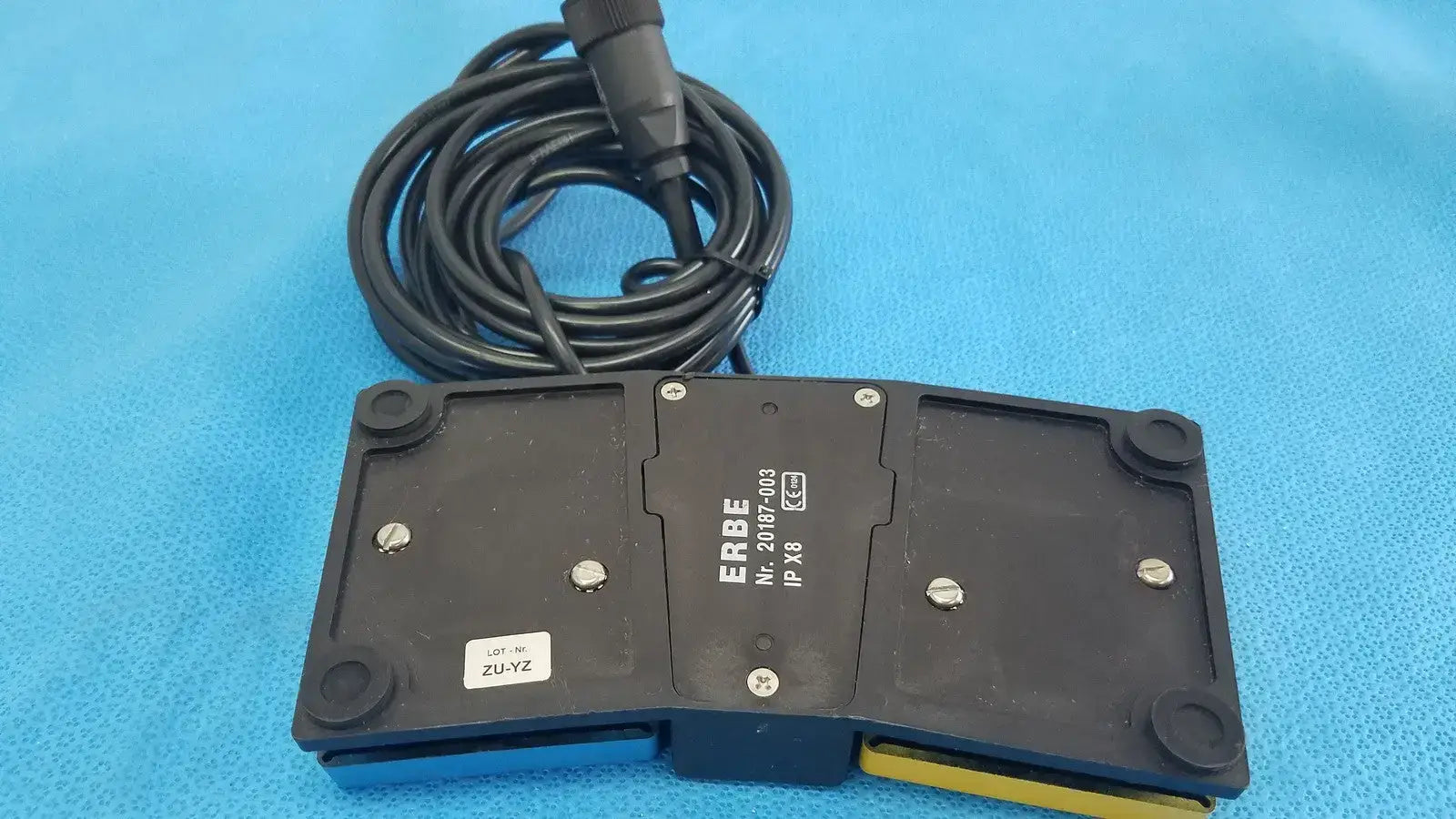 ERBE 20187-003 Electrosurgical Dual Footswitch Yellow Blue IPX8 VIO ICC Pedal