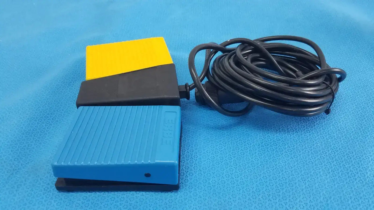 ERBE 20187-003 Electrosurgical Dual Footswitch Yellow Blue IPX8 VIO ICC Pedal