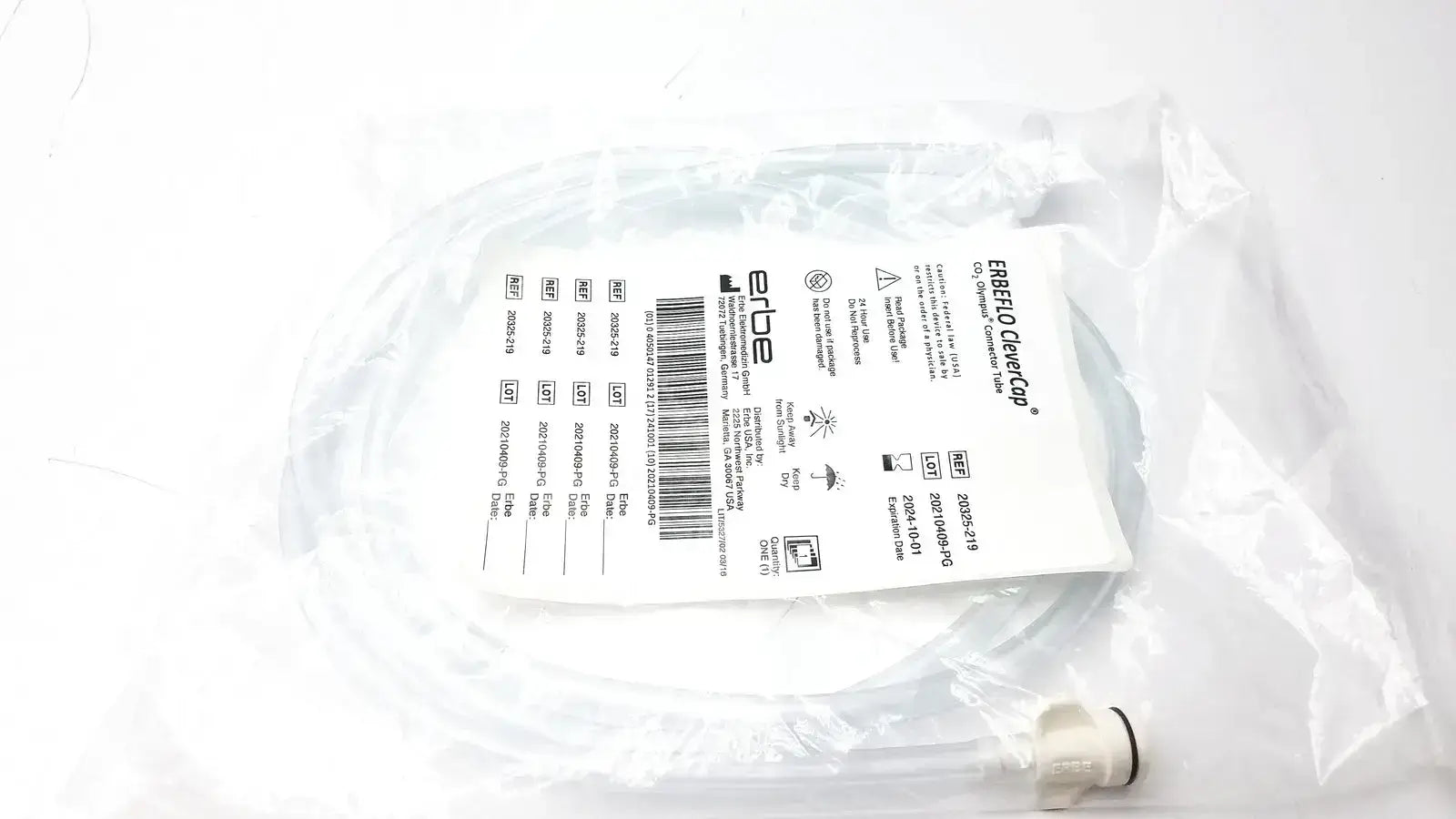 ERBEFLO CleverCap CO2 Olympus Connector Tube 20325-219 - Endoscopy