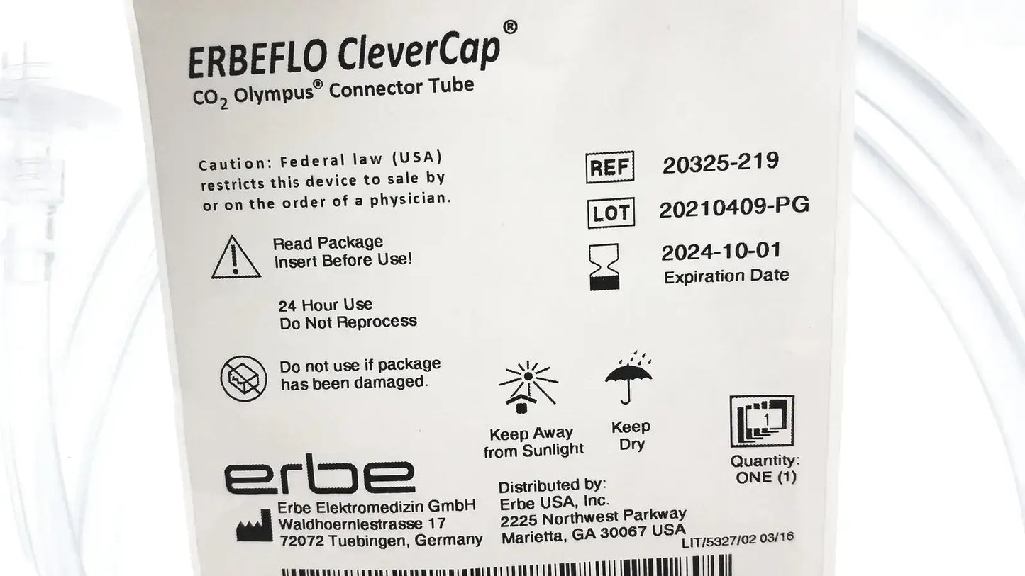 ERBEFLO CleverCap CO2 Olympus Connector Tube 20325-219 - Endoscopy