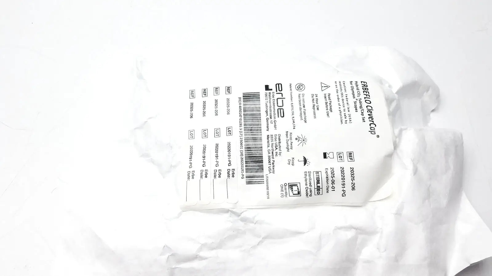 ERBEFLO CleverCap Hybrid CO2 Tubing/Cap Set 20325-206 - Insufflation