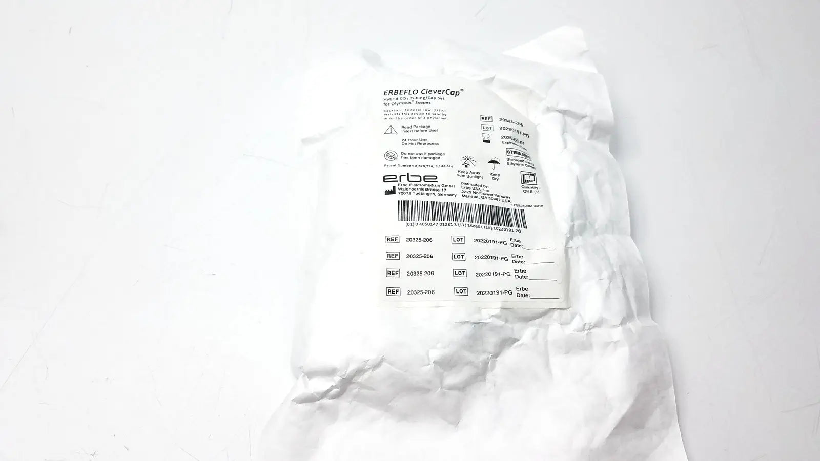 ERBEFLO CleverCap Hybrid CO2 Tubing/Cap Set 20325-206 - Insufflation