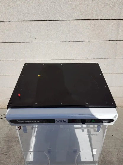 White and black captain ool electric countertop appliance with flat heating surface for erlab captair bio chem filtair use