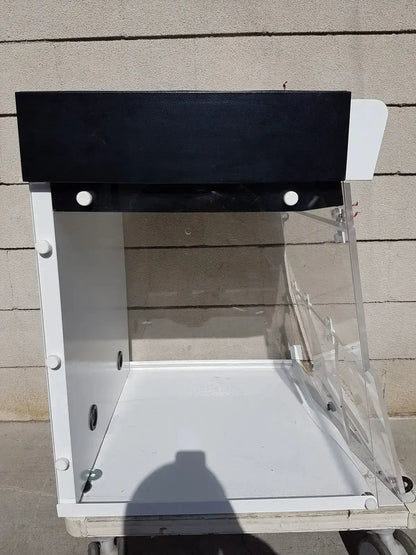 White and black Erlab Captair Bio Chem filtair ductless filtering fume enclosure with transparent acrylic front panel