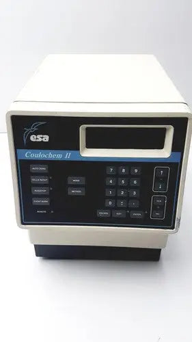 Esa coulochem ii lab electrochemical detector 5200a in white and black with digital display keypad and control buttons