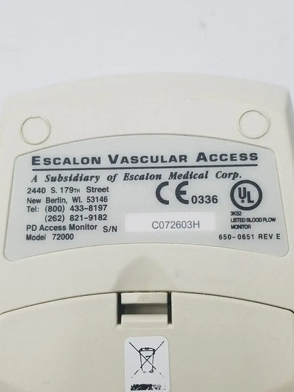 Escalon pdACCESS Access Monitor Model 72000 w/ Speaker Medical Device