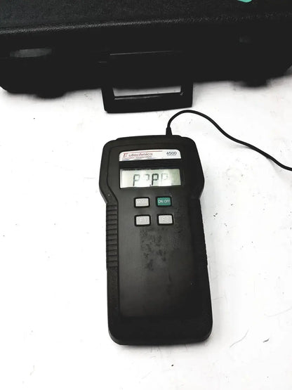Black e-technics 4500 digital handheld device with lcd screen and four buttons for eutechninc precision temperature use