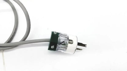 Exito exp-005 grey ac power cable with gray cord and clear white green plug featuring three metal prongs