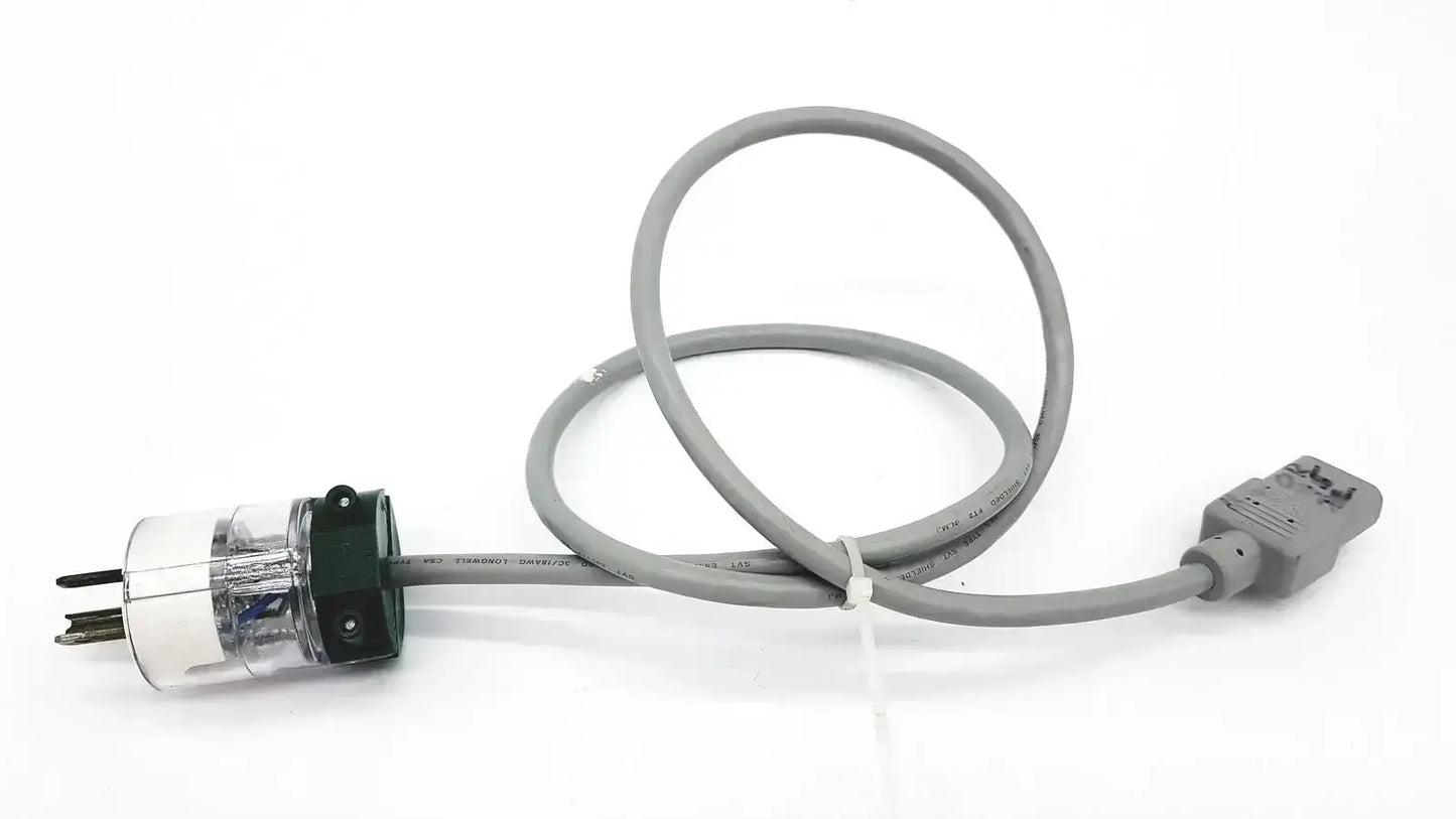 Exito EXP-005 grey AC power cable with a clear cylindrical plug and standard three-pronged connector end