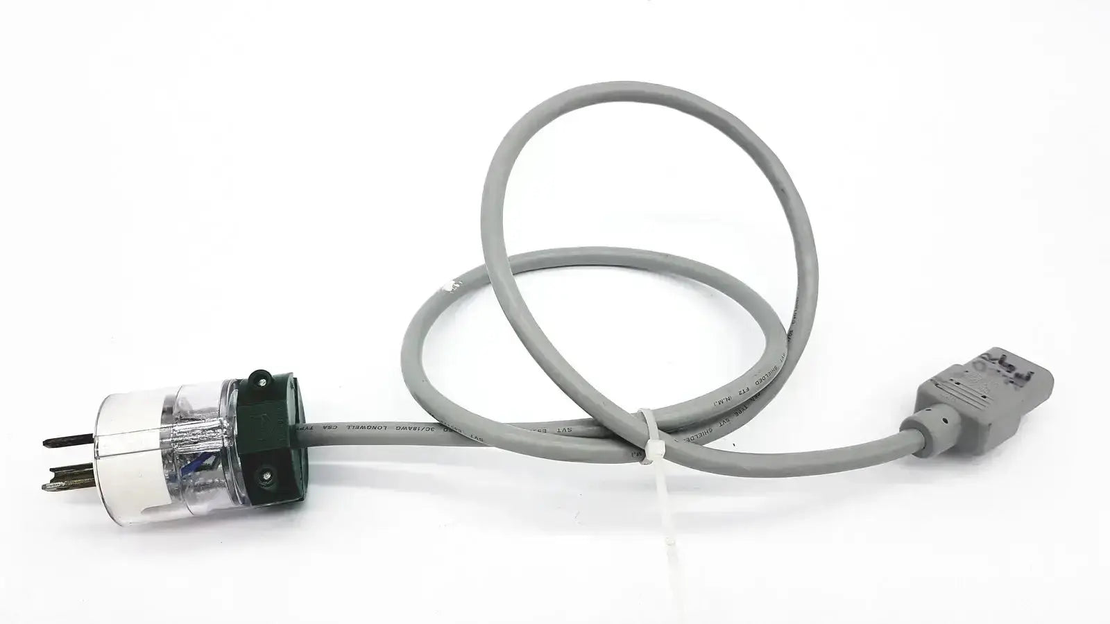 Exito EXP-005 grey AC power cable with a clear cylindrical plug and standard three-pronged connector end