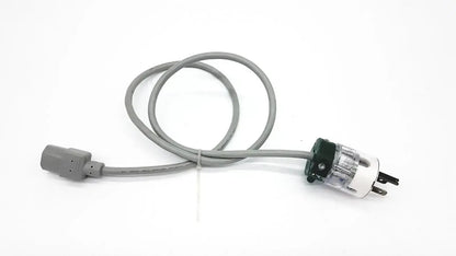 Exito EXP-005 grey AC power cable with gray rectangular plug and white black two-pronged plug with protective cap