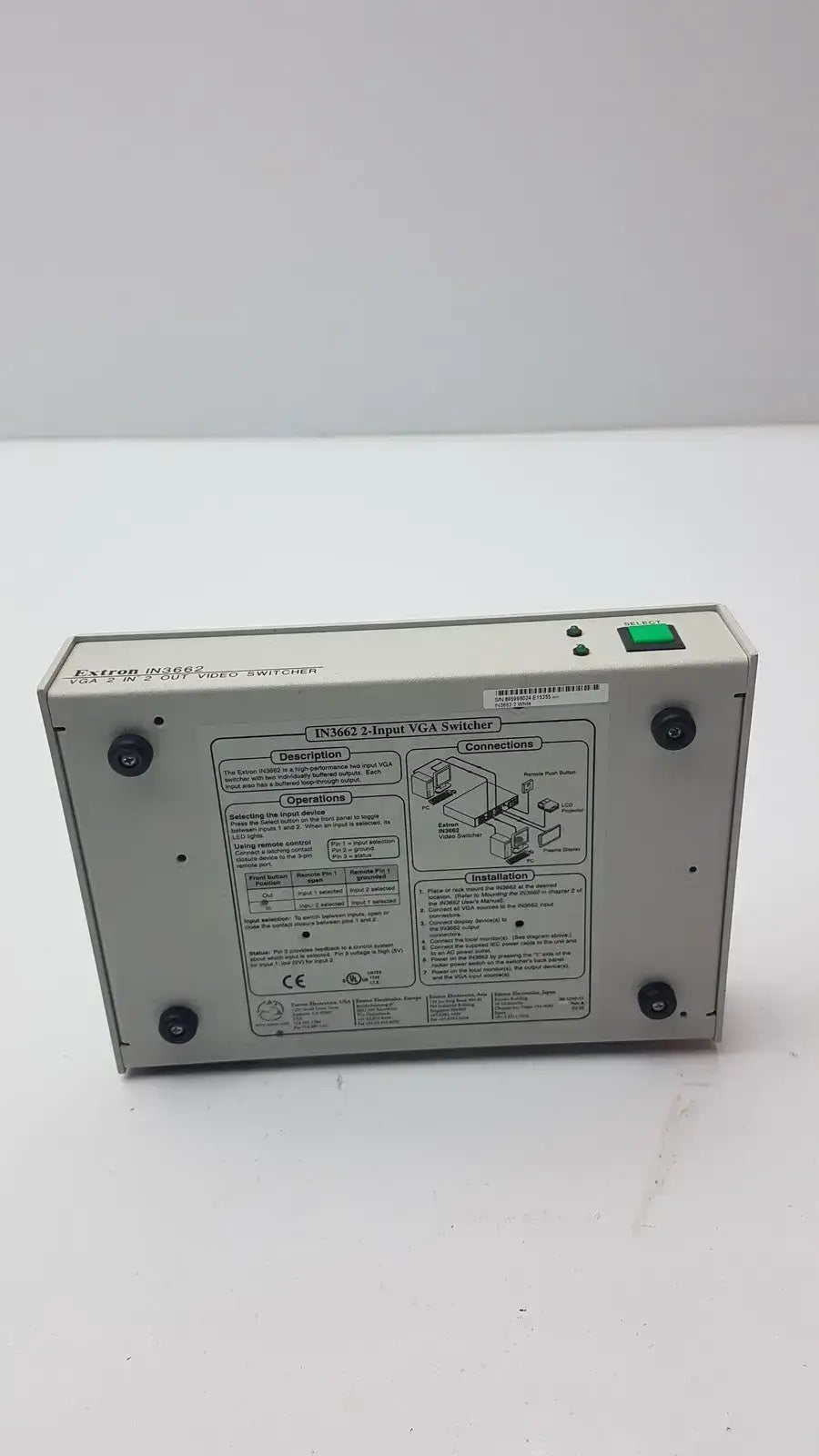 Extron Rare Inline 3662 VGA 2 in Out Video Switcher