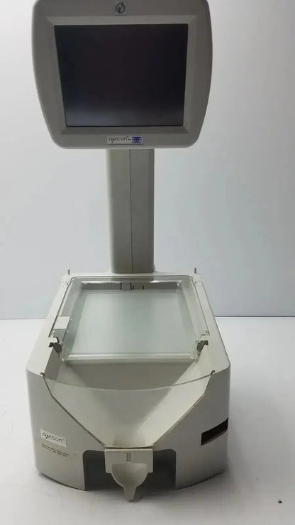 Gray plastic eyecan plus optical scanner with rectangular screen and transparent tray by gse mode for hospital surplus pill counter use
