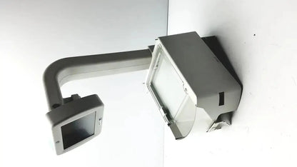 Gray industrial-style wall-mounted led light fixture with curved arm eyecon by gse mode 9400 hospital surplus pill counter use