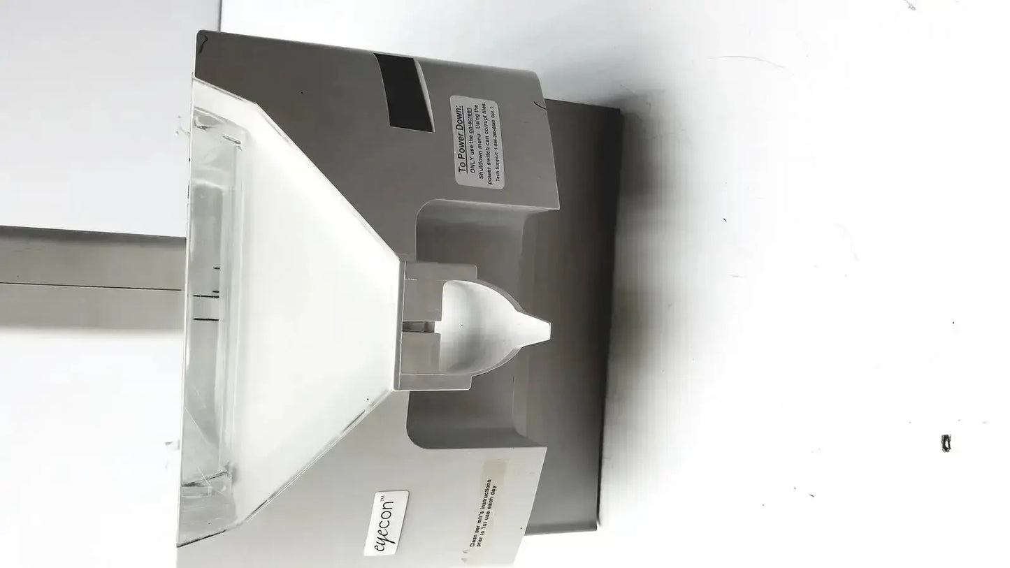 Gray and white Eyecon dental scanning machine gse model 9400 with clear plastic component and labeled instructions for sale