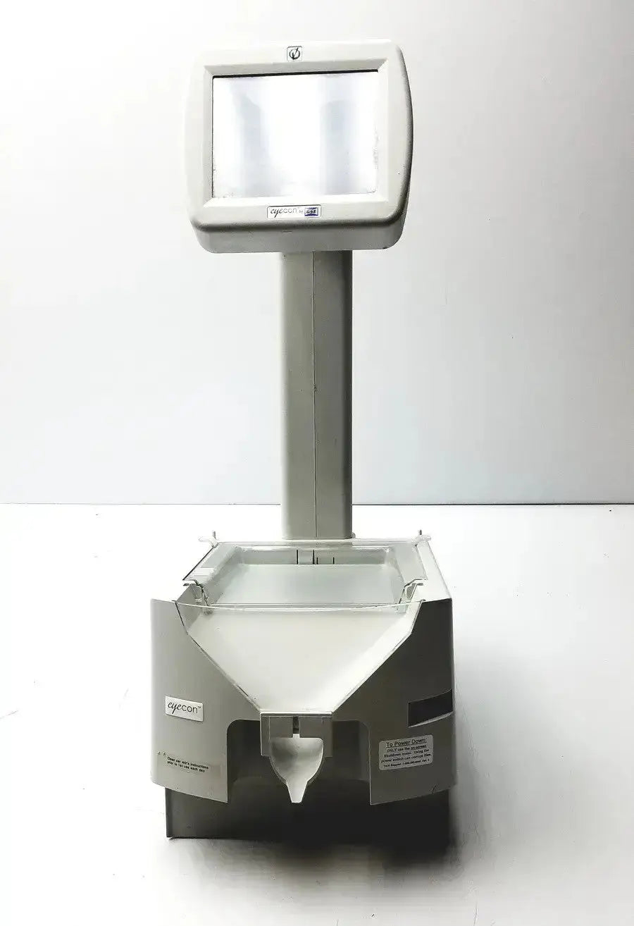 Silver-gray metallic eyecon by gse model 9400 countertop scale with digital display for used medical equipment for sale g-cir-r4-6f