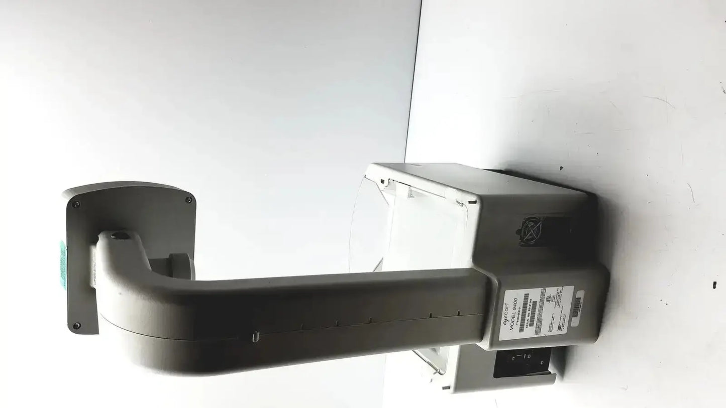 Gray medical x-ray machine eyecon by gse model 9400 with curved arm and rectangular base g-cir-r4-6f used medical equipment for sale