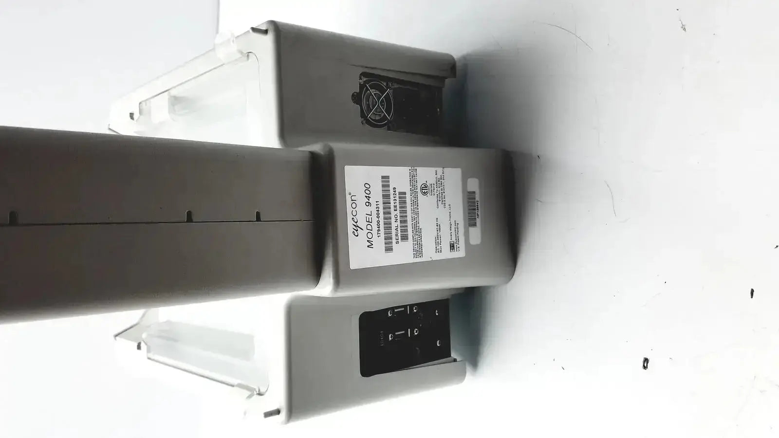 Gray plastic wycon 9400 industrial control unit with black keypad and label by gse model for used medical equipment sale g-cir-r4-6f