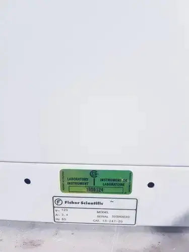 White fisher scientific isotemp hybridization rotisserie incubator with green label model number 305980230 cat 13-247-20