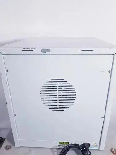 White rectangular fisher scientific isotemp hybridization rotisserie incubator with circular vent grille on front incubator cat 13-247-20