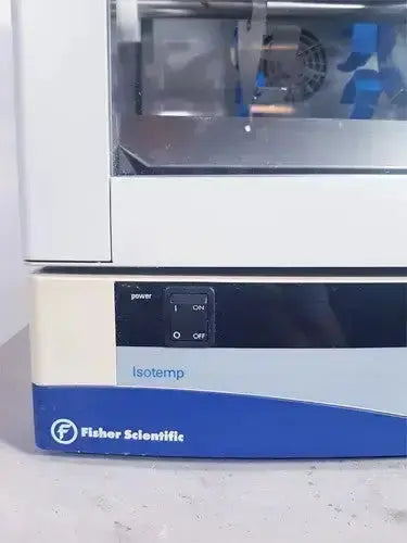 Fisher scientific isotemp hybridization rotisserie incubator cat 13-247-20 with white blue exterior and black control panel