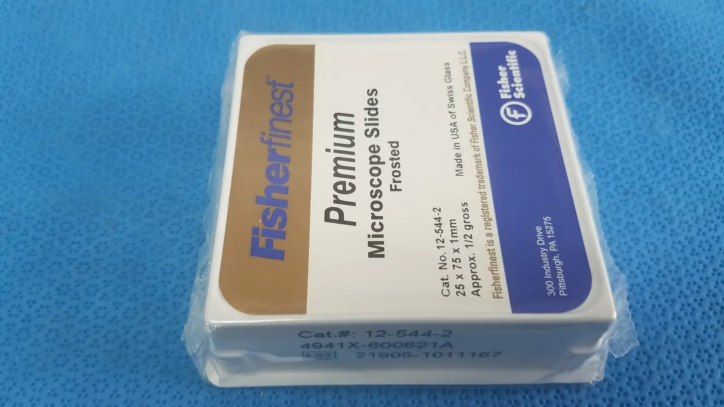 Shop Fisherfinest Premium Frosted Microscope Slides online. Premium frosted glass slides with standard 25 x 75 x 1 mm size for consistent laboratory use.