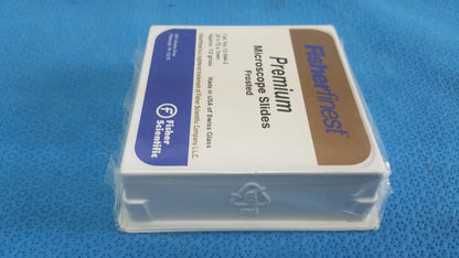 FISHERFINEST Premium Frosted Swiss Glass Microscope Slides 25x75 x1 Mm 12-544-2