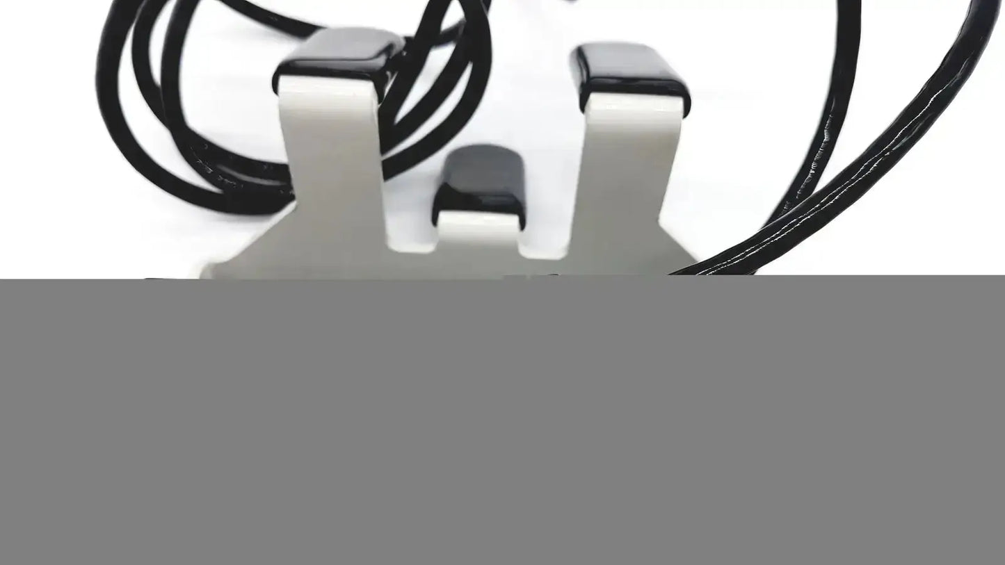 Silver and black cable management clip with sleek design for med-mizer allcare beds and allcare beds use
