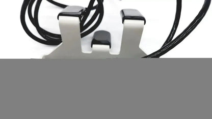 Silver and black cable management clip with sleek design for med-mizer allcare beds and allcare beds use