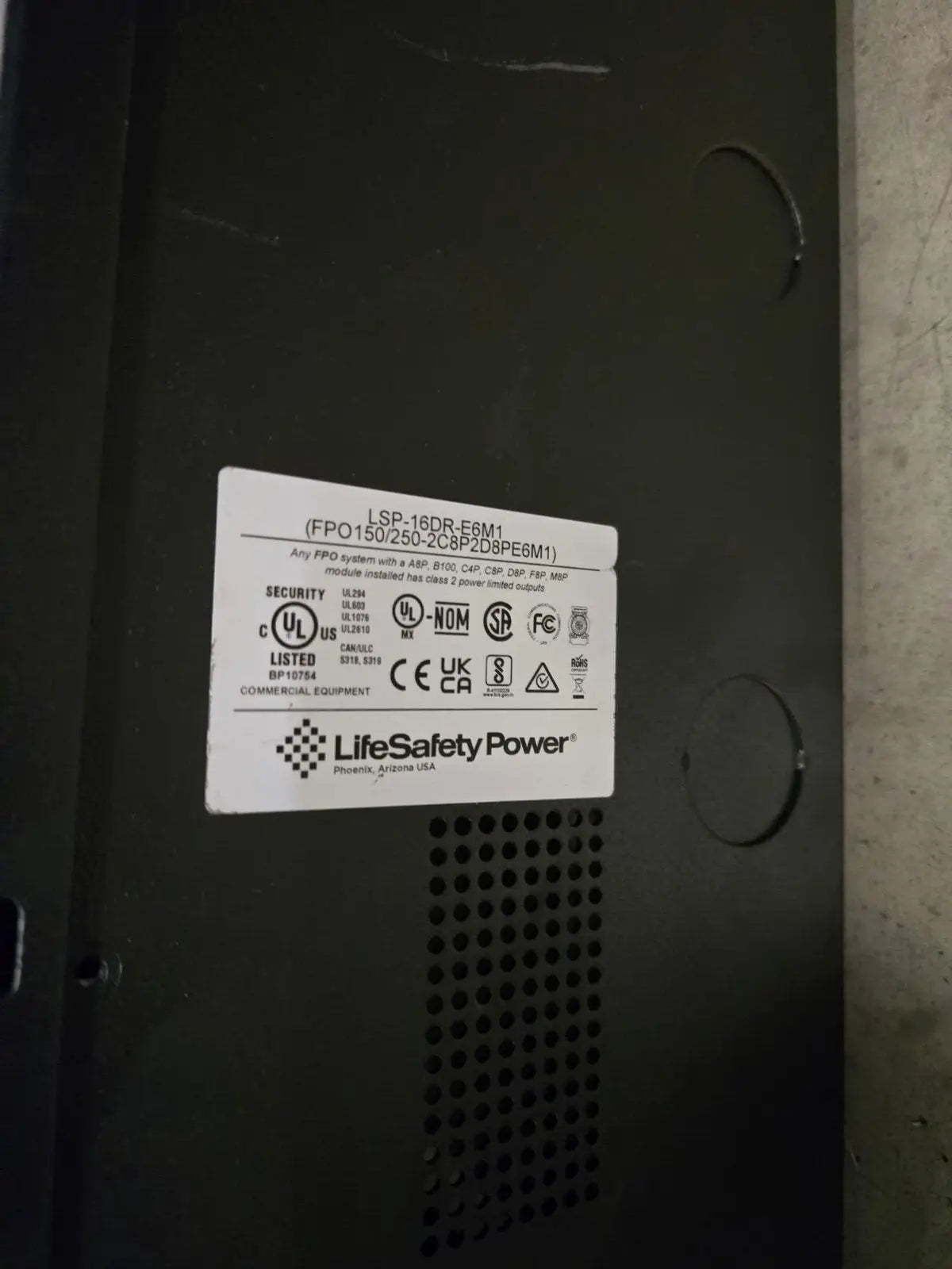 Flex power Life safety Enclosure 30’’x23x’6.5 Level Power Supply FPO150/250