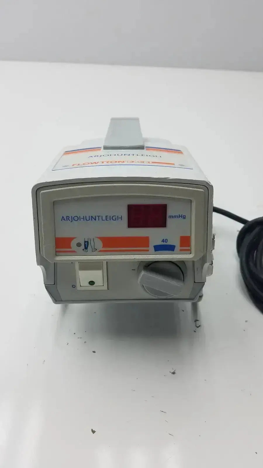 Gray arjohuntleigh flowton 2-40 blood pressure monitor with red digital display and orange accents for flowtron excel ac550 replacement