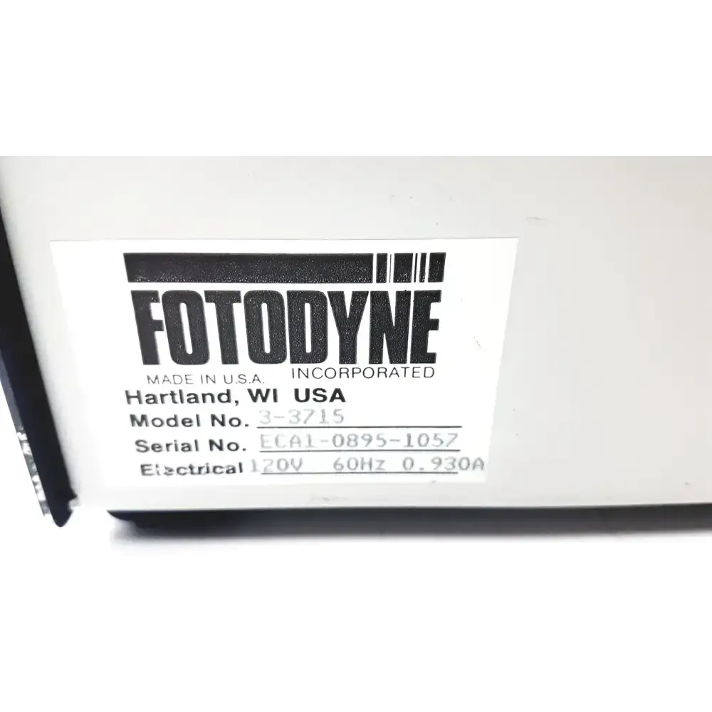 Fotodyne VariQuest 26 Model 303715 - Laboratory Equipment