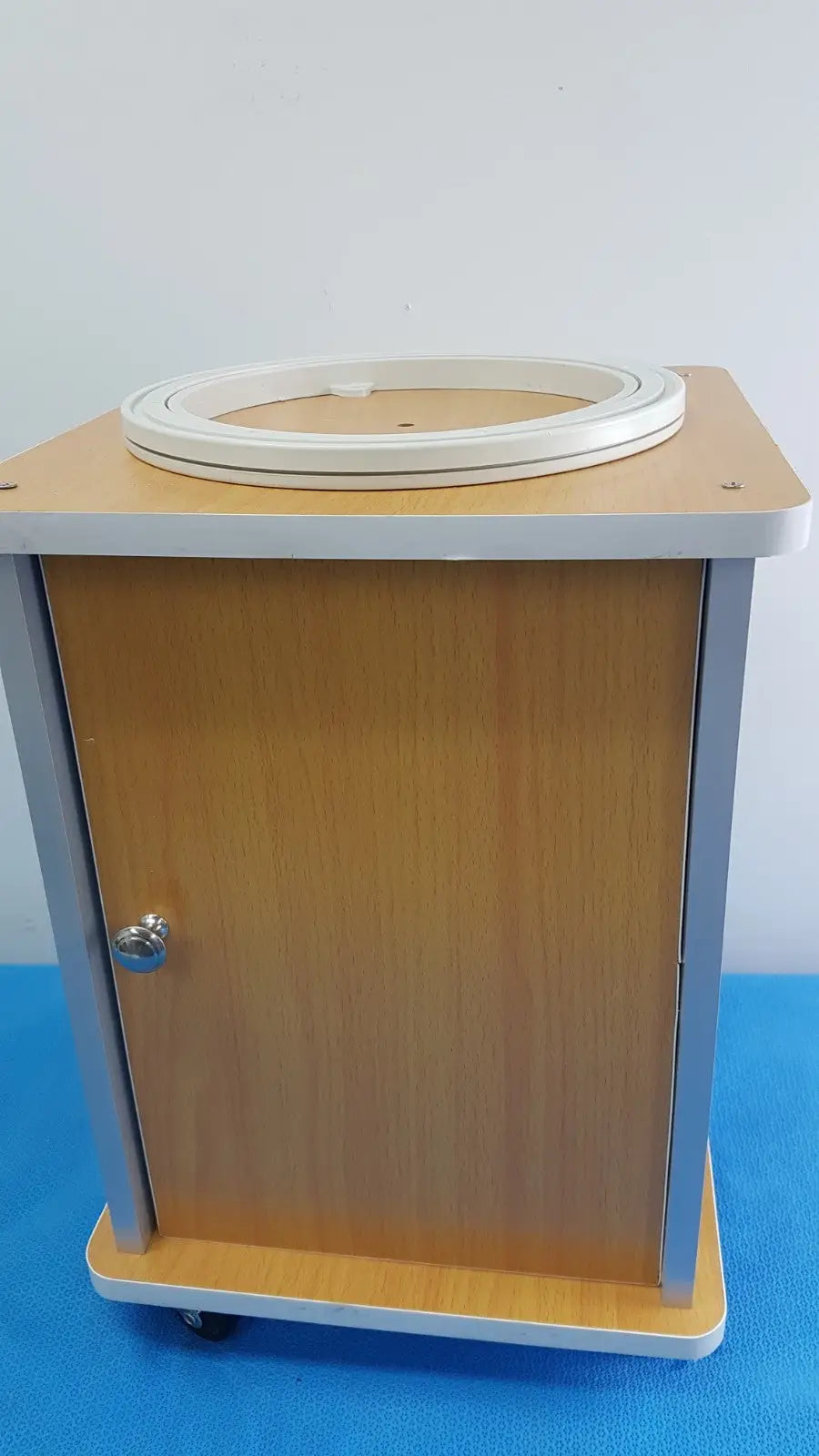 Freestanding Sunglasses Display Base Cabinet — Wooden Storage Cabinet with Wheel