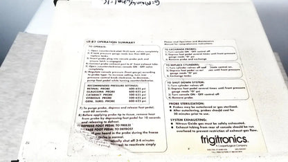 Frigitronics CE-82 Cryosurgical System Model 2000