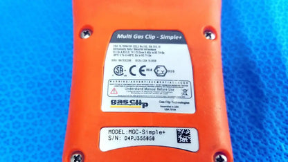 Gas Clip Technologies MGC Simple+ 4 Detector H2S CO O2 LEL Monitor