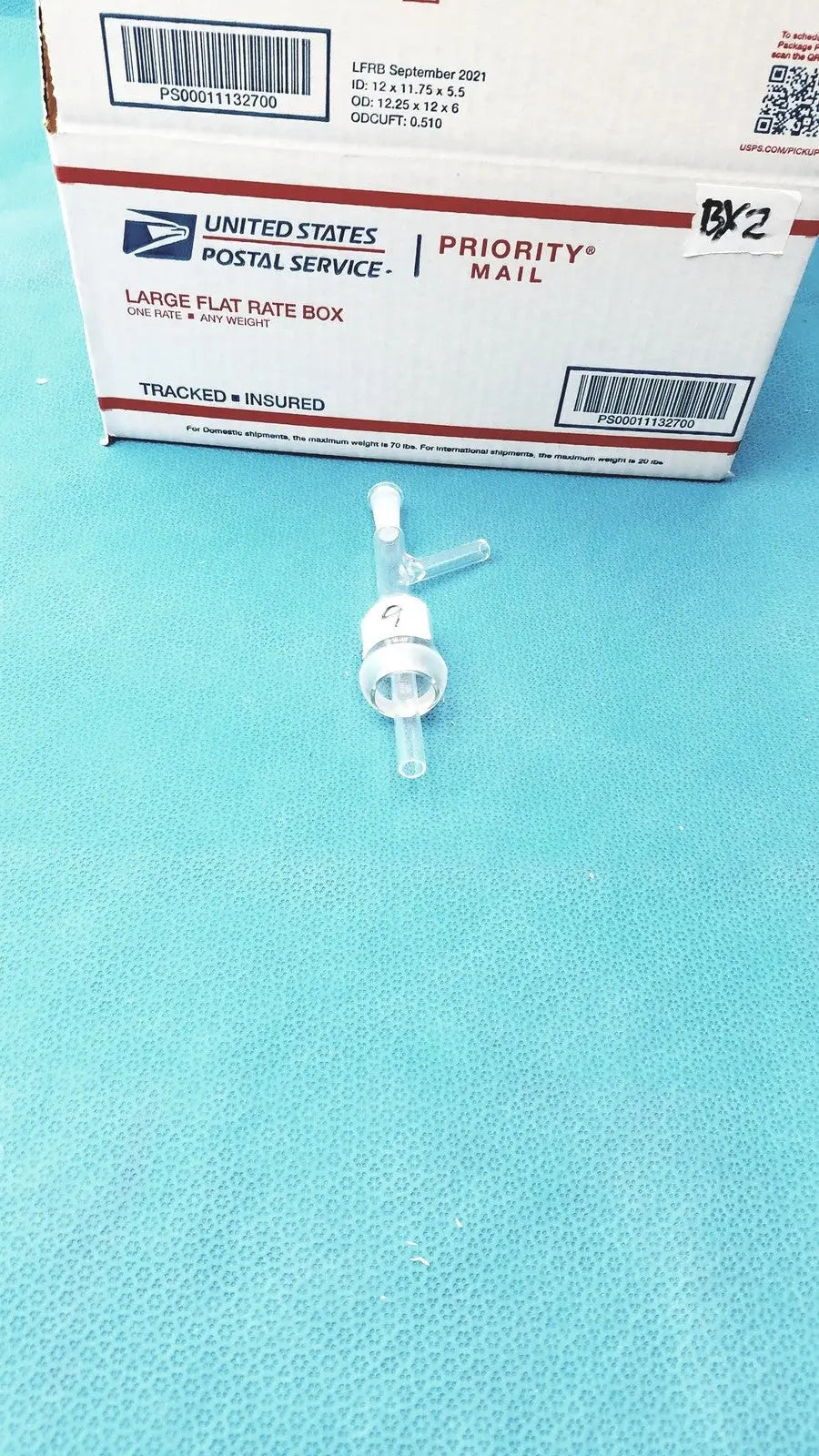 Gas Inlet Adapter – 24/40 Inner Joint, Dual Hose Connections, Borosilicate Glass