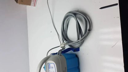Blue and gray handheld Gaymar T Pump professional heat therapy pump TP700C with coiled cord for heat therapy use