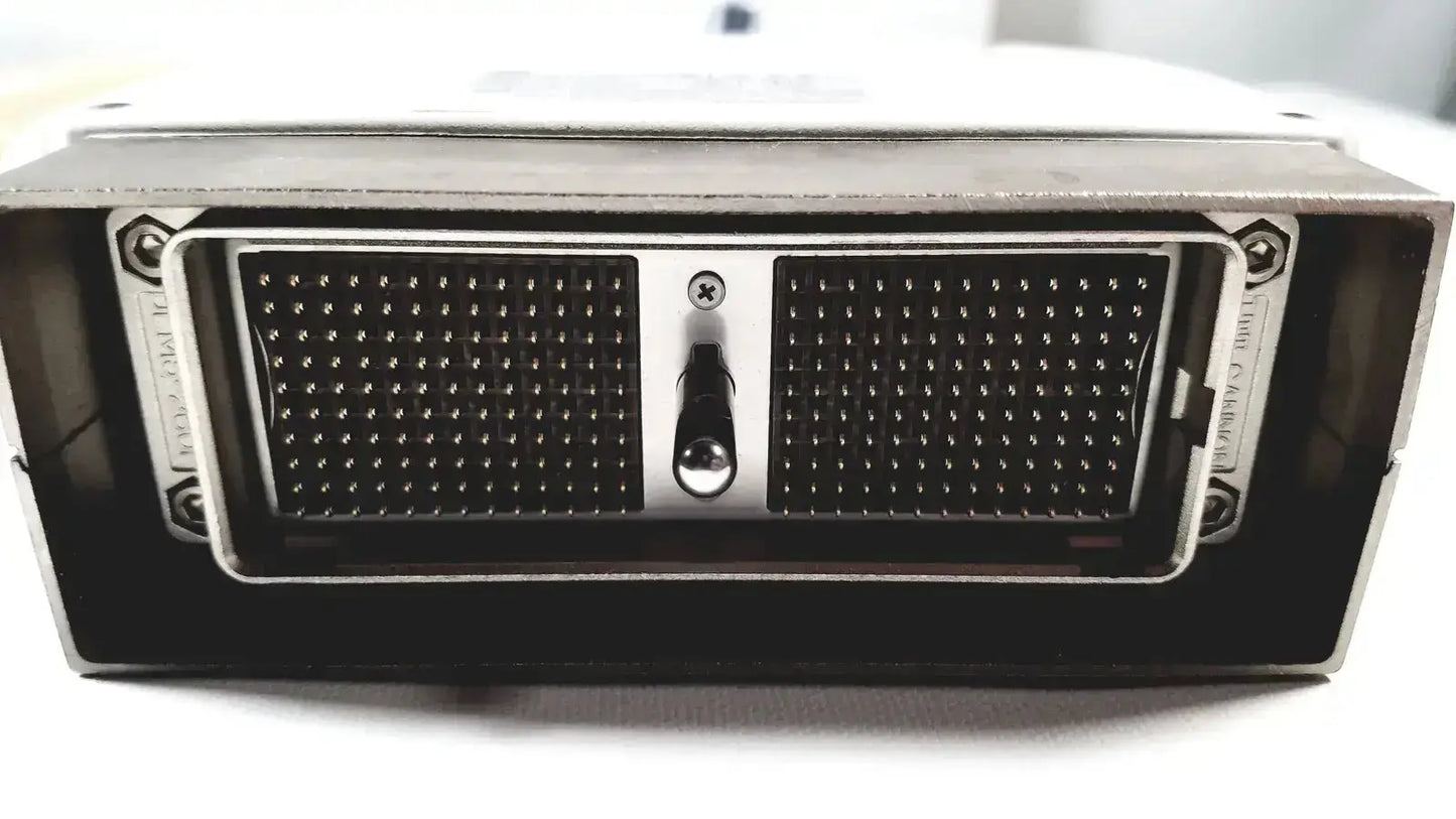 Silver metal server rack back side with black perforated panels and screw for ge 4c convex array ultrasound probe
