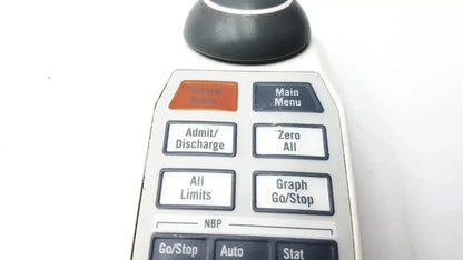Gray industrial control panel with black and orange buttons and joystick for ge adult solar 8000m 8000i remote control