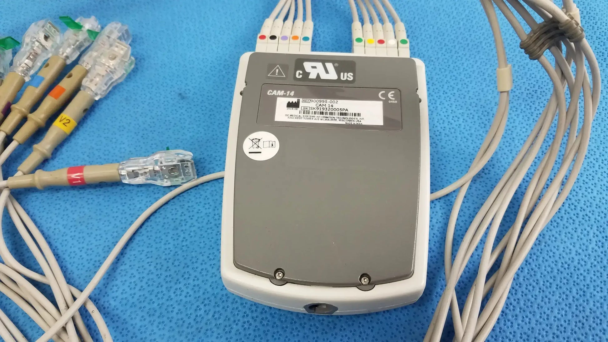 GE CAM 14 ECG Acquisition Module With Leads Ref 900995-002